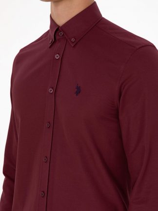 پیراهن آستین بلند مردانه آلو یو اس پولو