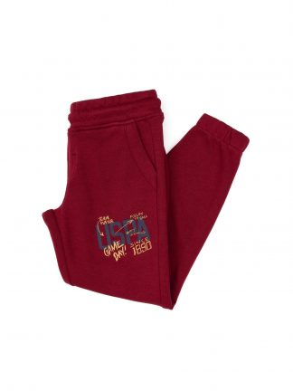 شلوار راحتی پسرانه زرشکی یو اس پولو