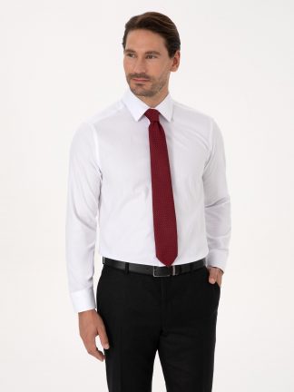 پیراهن رسمی مردانه سفید کاشارل