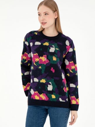 پلیور زنانه سرمه ای یو اس پولو