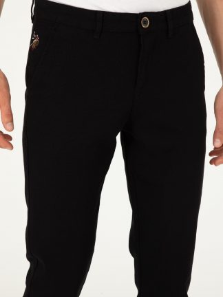 شلوار کتان مردانه مشکی یو اس پولو