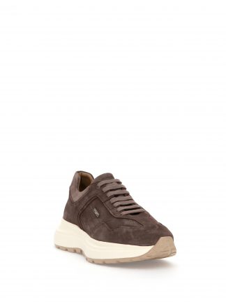 کفش کتانی مردانه چرم قهوه ای پیر کاردین