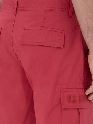 شلوارک مردانه آلبالویی یو اس پولو