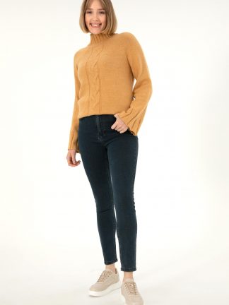 شلوار جین جذب زنانه قهوه ای یو اس پولو