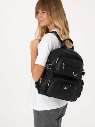 کوله پشتی زنانه مشکی یو اس پولو