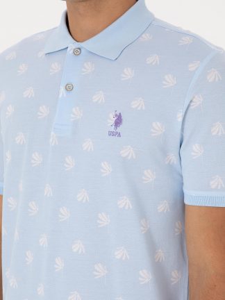 پولوشرت مردانه آبی روشن یو اس پولو