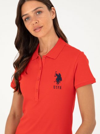 پیراهن و لباس مجلسی زنانه قرمز یو اس پولو