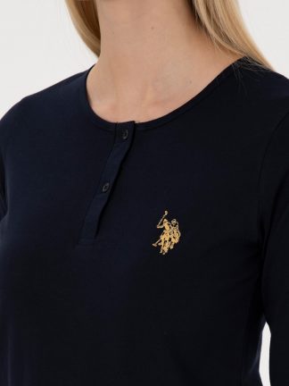 لباس راحتی زنانه سرمه ای یو اس پولو