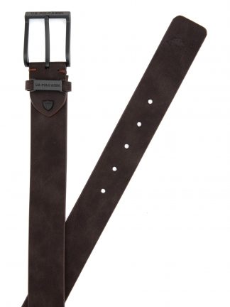 کمربند مردانه قهوه ای یو اس پولو