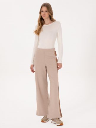 شلوار راحتی زنانه شتری پیرکاردین