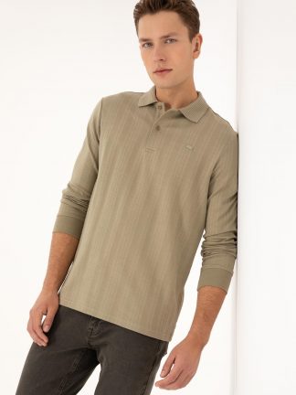 سویشرت مردانه خاکی روشن یو اس پولو