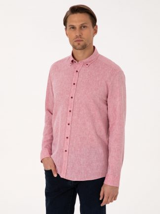 پیراهن آستین بلند مردانه گل انار پیرکاردین