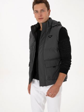 جلیقه مردانه خاکستری یو اس پولو