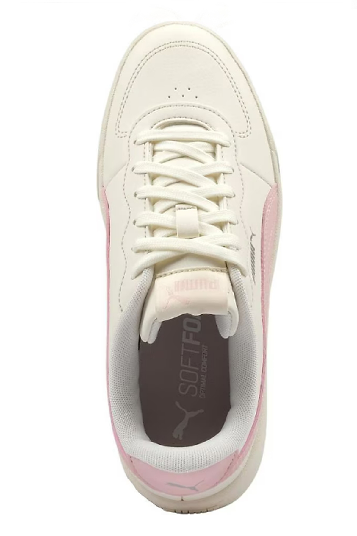 کفش کتانی زنانه اسکای کلین پوما (Puma Skye Clean) - رنگ بژ و صورتی تصویر ۳