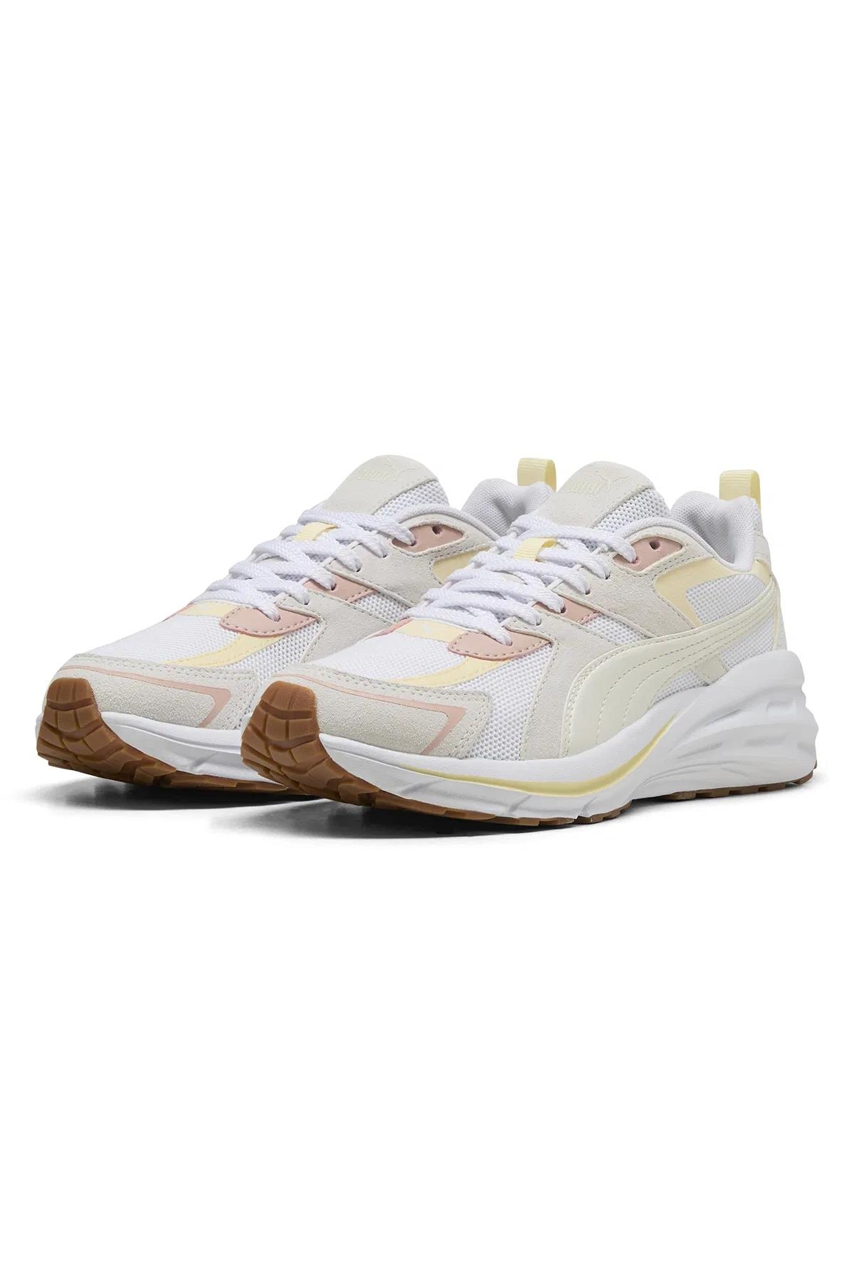 کفش کتانی اسپرت زنانه پوما مدل ترکیبی سفید و کرم با جزئیات پاستلی تصویر ۵