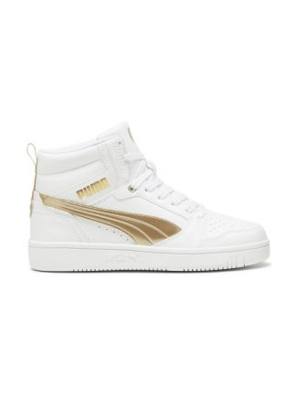 کفش کتانی ساق بلند زنانه سفید مدل Rebound v6 Metallic Dream پوما تصویر ۱