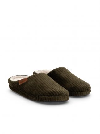 دمپایی حوله ای مردانه سبز تیره یو اس پولو تصویر ۱