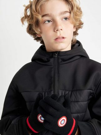 دستکش پسرانه مشکی دفکتو تصویر ۱