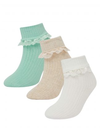 جوراب نوزاد دختر چند رنگ دفکتو تصویر ۱
