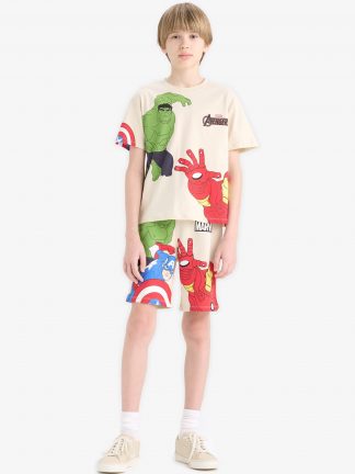 لباس راحتی پسرانه بژ دفکتو تصویر ۱