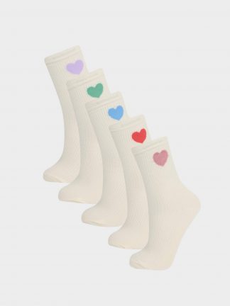 جوراب دخترانه سفید دفکتو تصویر ۱